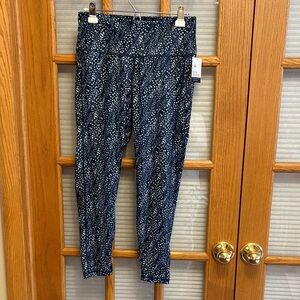 Senita Athletics 25” Navy and White Speckled Leggings